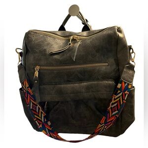 Convertible Backpack Shoulder Bag with Guitar Strap